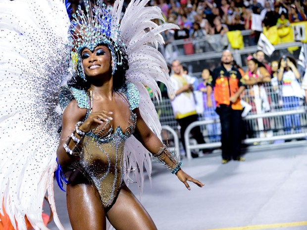 Érika Januza como musa da Vai Vai no Carnaval 2019 (Foto: Francisco Cepeda/AgNews)