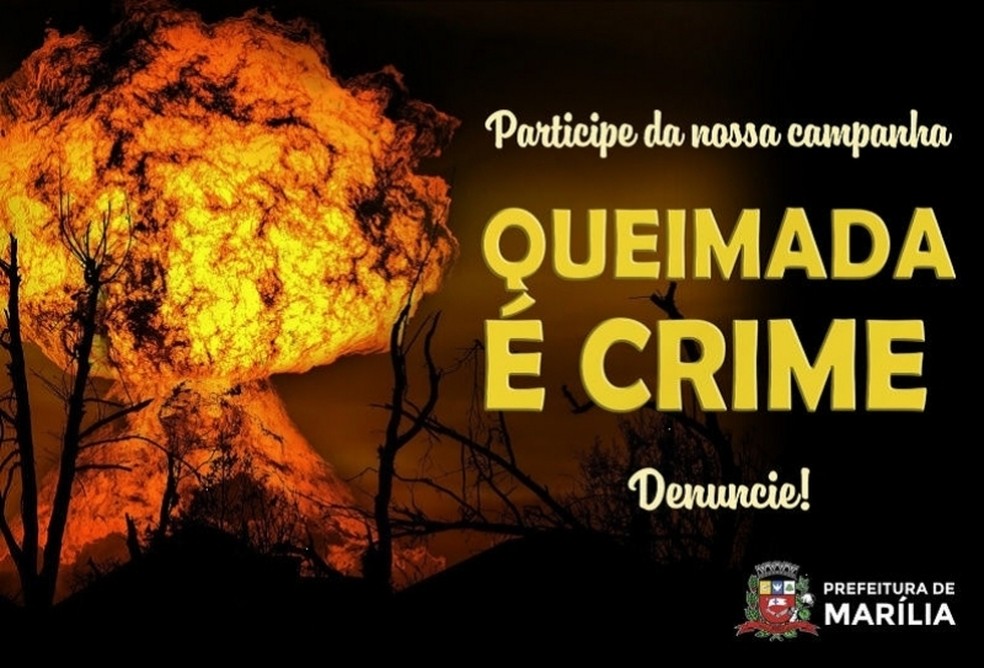 Campanha visa conscientizar à população sobre as queimadas, com ações de prevenção em áreas ambientais — Foto: Prefeitura de Marília/Divulgação