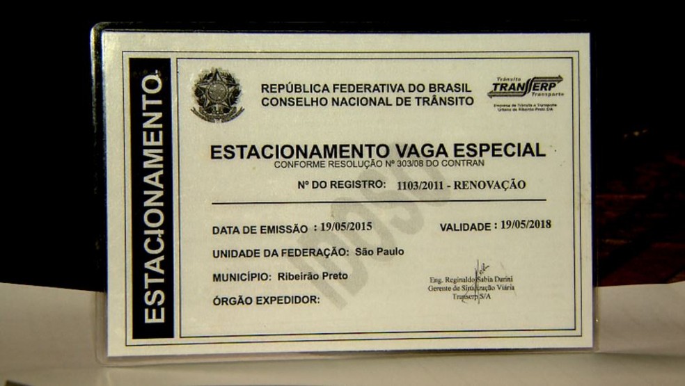 Cartão para estacionar em vagas especiais é obrigatório em Ribeirão Preto