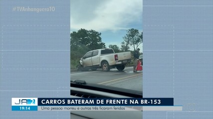Uma pessoa morre e três ficam feridas em batida na BR-153