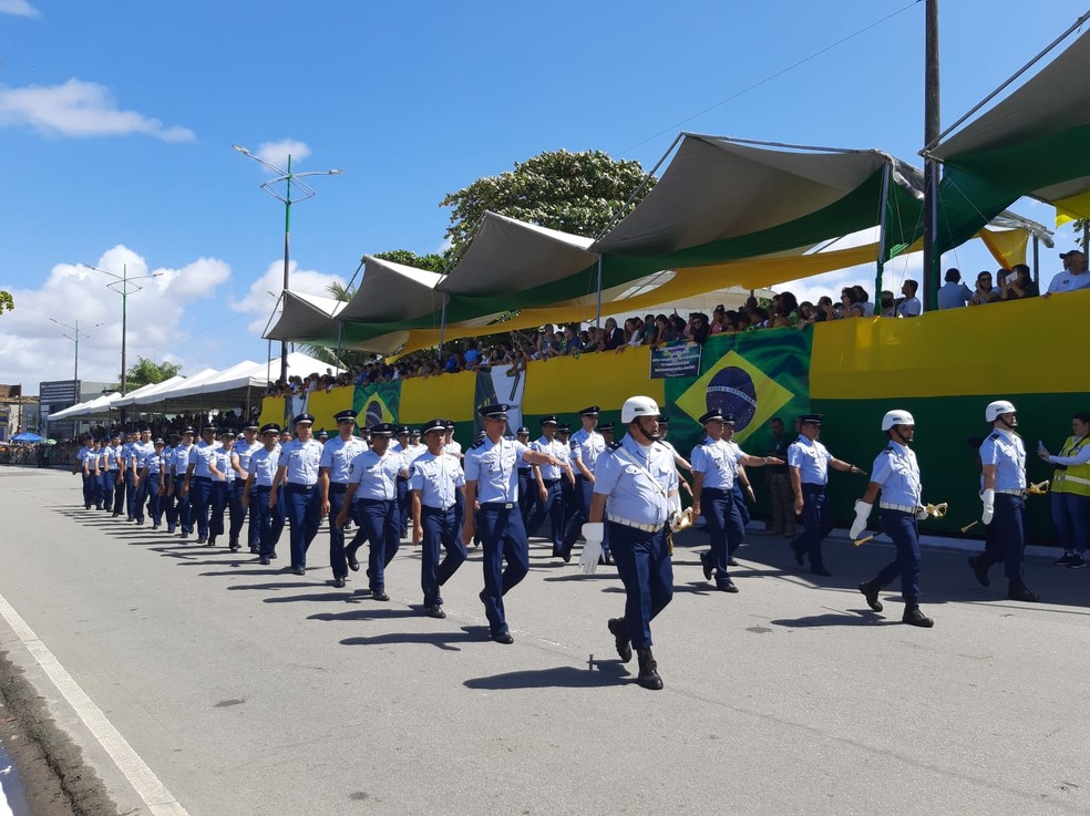 Forças da Aeronáutica participam do desfile do 7 de Setembro — Foto: Ana Clara Pontes/g1