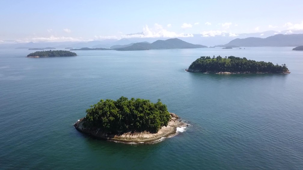 Esec de Tamoios é formada por 29 ilhas, lajes e rochedos — Foto: Reprodução/TV Globo