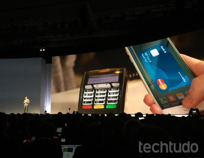 Samsung Pay foi demonstrado no mesmo evento onde o mundo conheceu o Galaxy S6 (Foto: Isadora D?az/TechTudo)