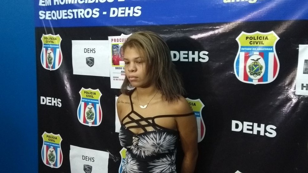 Gessica Alves Alho foi presa no sábado (9) (Foto: Ive Rylo/G1 AM)