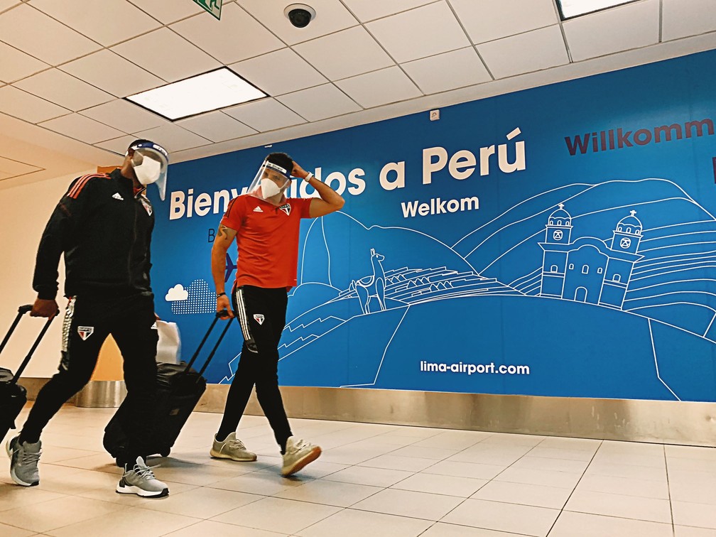 São Paulo desembarca no Peru — Foto: Divulgação