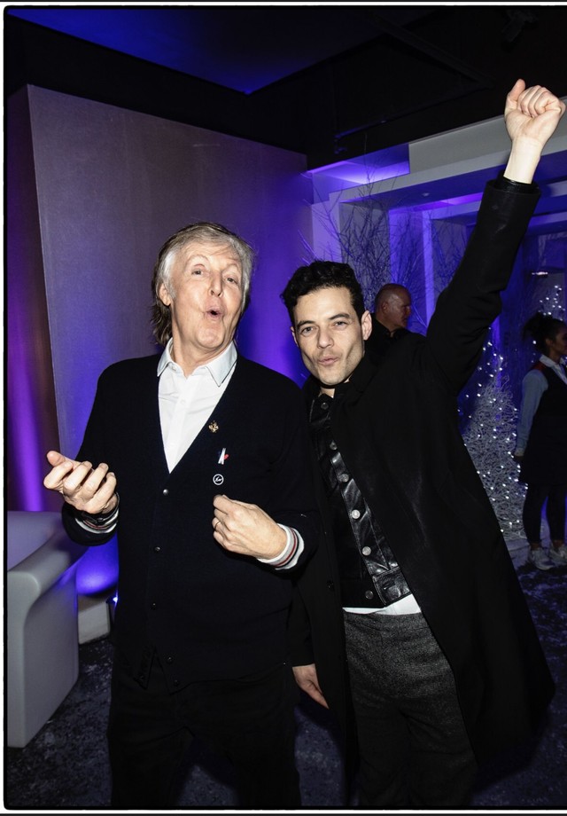 Paul McCartney e Ramy Malek (Foto: Reprodução/Twitter)