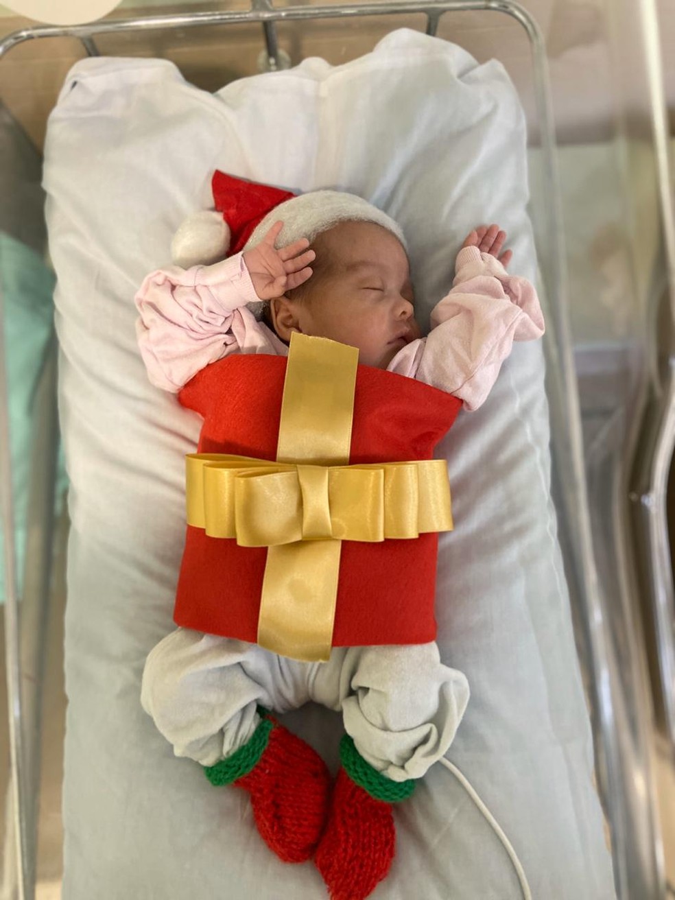 Surpresa para pais de bebês que estão em UTI em hospital de Porto Alegre — Foto: Hospital Divina Providência/Divulgação