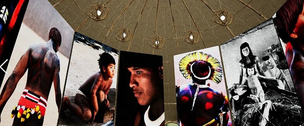 Exposição fotográfica de indígenas do Alto Xingu — Foto: Reprodução