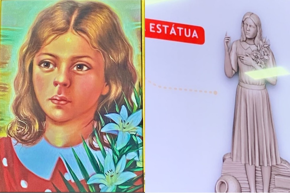 Menina Benigna ganha reconstrução facial e projeto de estátua no Cariri do Ceará. — Foto: Reprodução