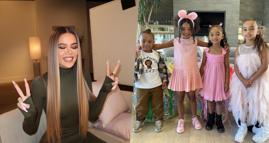 Khlóe Kardashian reúne a filha e os primos em novo clique fofíssimo nas redes sociais