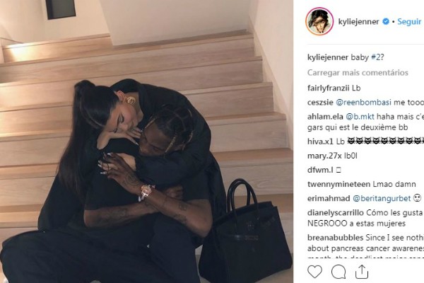 Kylie Jenner e o rapper Travis Scott (Foto: Reprodução Instagram)