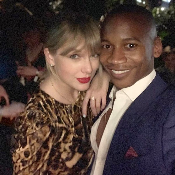 Taylor Swift e Eric Underwood na festa de encerramento do filme 'Cats' (Foto: Instagram)