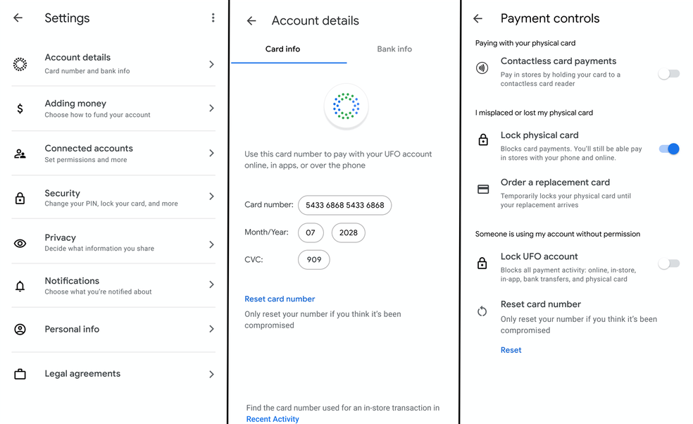 O aplicativo do cartão deve permitir que o usuário verifique seu saldo, extrato e bloqueia a conta — Foto: Reprodução/TechCrunch