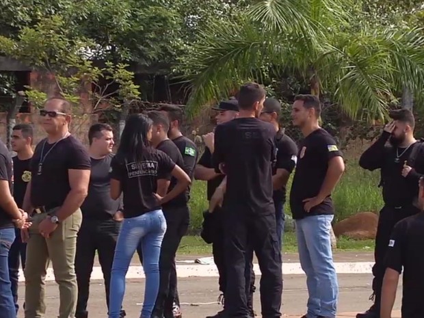 Vigilantes penitenciários temporários entram em greve em Goiás (Foto: Reprodução/TV Anhanguera)