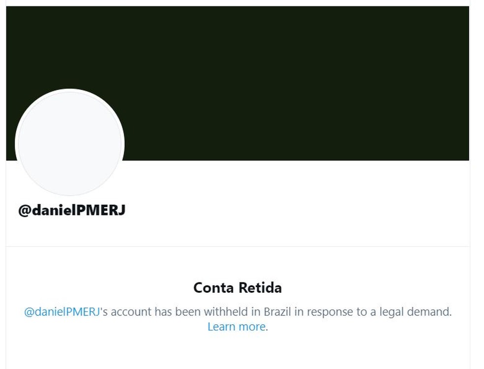 Conta do deputado Daniel Silveira foi bloqueada no Twitter nesta sexta-feira (19) — Foto: Reprodução