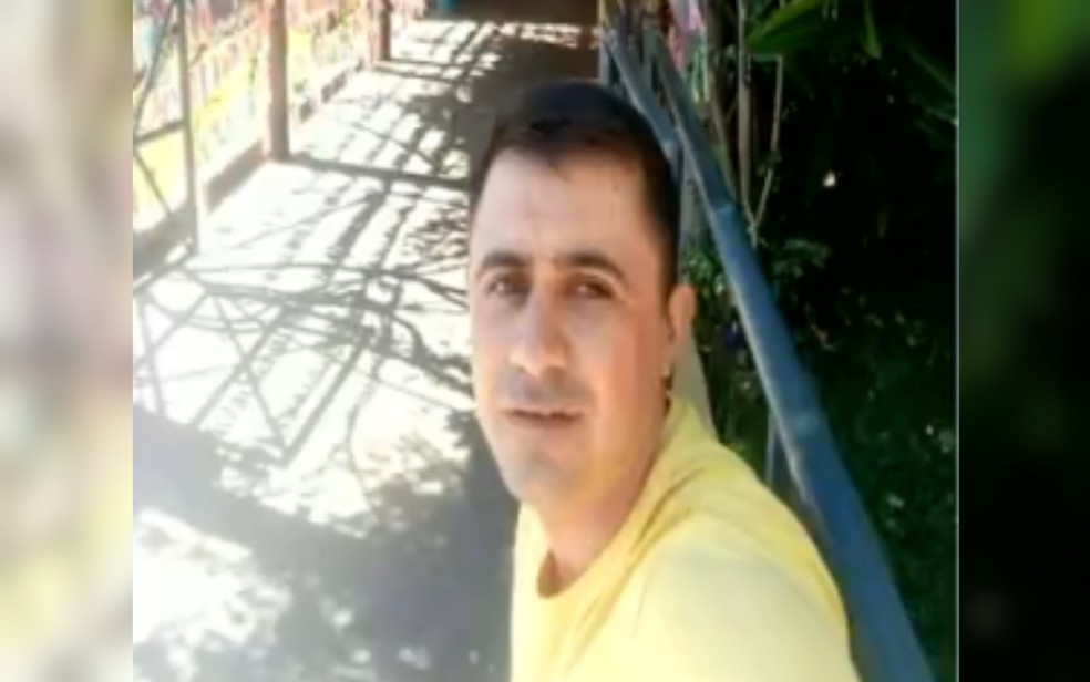  Claudiomar da Silva Mata foi morto com tiro na cabe&ccedil;a, em Caldas Novas  &mdash; Foto: Reprodu&ccedil;&atilde;o/TV Anhanguera 