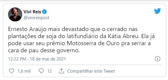 Internautas reagem a falas de Kátia Abreu durante CPI da covid (Foto: Reprodução: Twitter)
