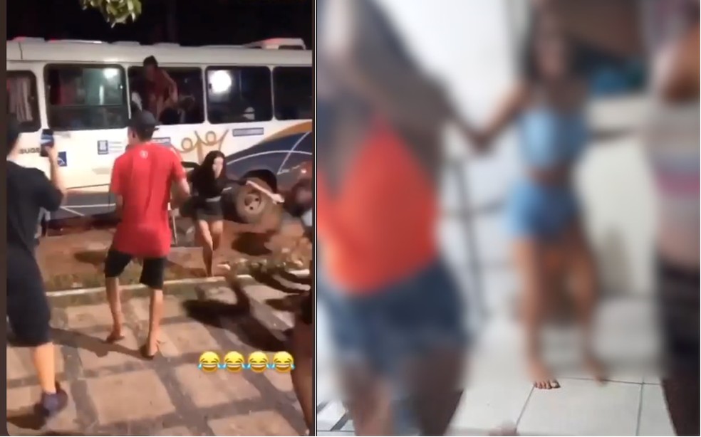 Adolescentes dançam na Central de Flagrantes após mais de 60 serem retirados de festa em Teresina — Foto: Reprodução/ Redes sociais