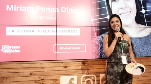 Miriam Penna Diniz, vencedora da categoria Pequena Empresa