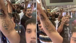 Jovem canta ponto de Exu durante 'culto' evangélico no trem