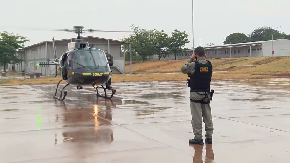 Força Nacional envia bombeiros do DF para Mato Grosso em reforço no combate aos incêndios no Pantanal — Foto: TV Globo/Reprodução 