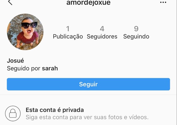 Família Poncio cria perfil no Instagram para  Josué (Foto: Reprodução/Instagram)