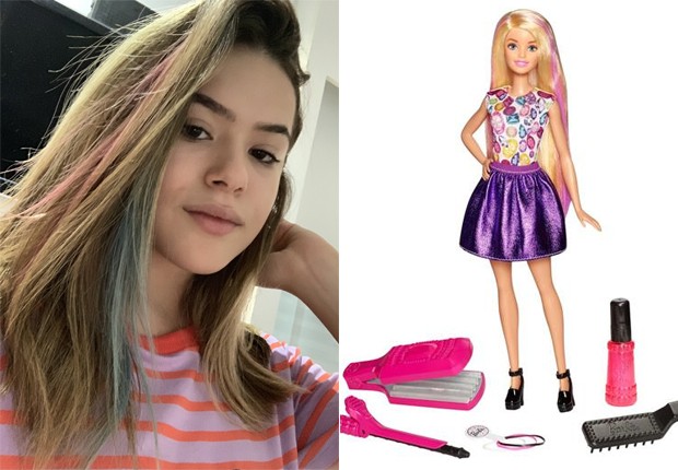 Maisa e modelo de boneca Barbie, lançado em 2013 (Foto: Reprodução/Instagram)