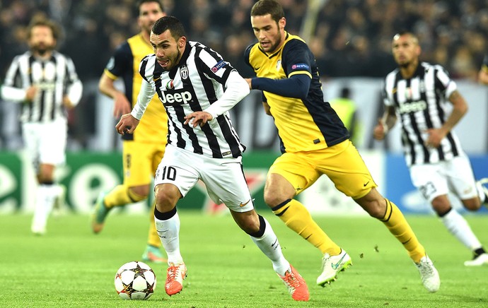 Tevez, Juventus X Atlético de Madrid (Foto: Getty Images)