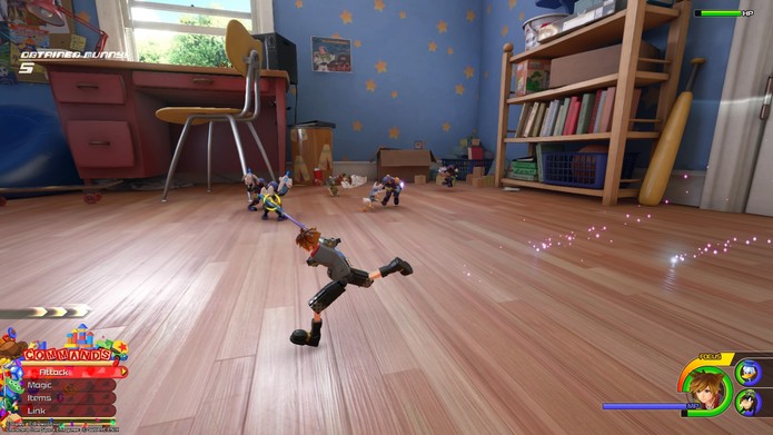 Sora deve derrotar os Heartless em Kingdom Hearts 3 (Foto: Reprodução/Murilo Tunholi) Sora deve derrotar os Heartless em Kingdom Hearts 3 (Foto: Reprodução/Murilo Tunholi)