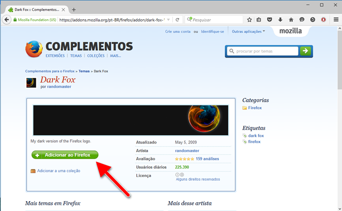 Clique em Adicionar ao Firefox (Foto: Felipe Alencar/TechTudo)
