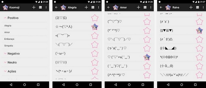 Kaomoji - Emoticons Japoneses tem versões paga e gratuita no Android (Foto: Divulgação/SmileX)