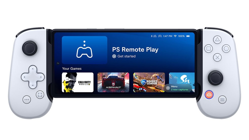 Backbone One - PlayStation Edition oferece um joystick compatível com Remote Play no PS5 e PS4, além de suporte a jogos mobile — Foto: Reprodução/PlayStation Blog