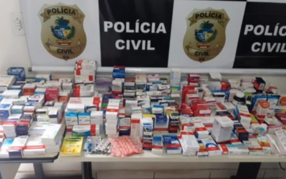 Remédios apreendidos com vereadora — Foto: Divulgação/Polícia Civil
