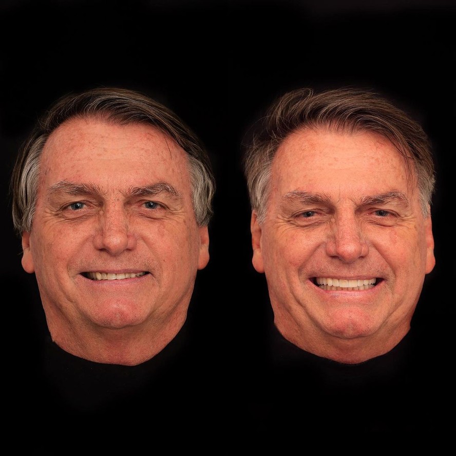Jair Bolsonaro coloca lentes de contato nos dentes