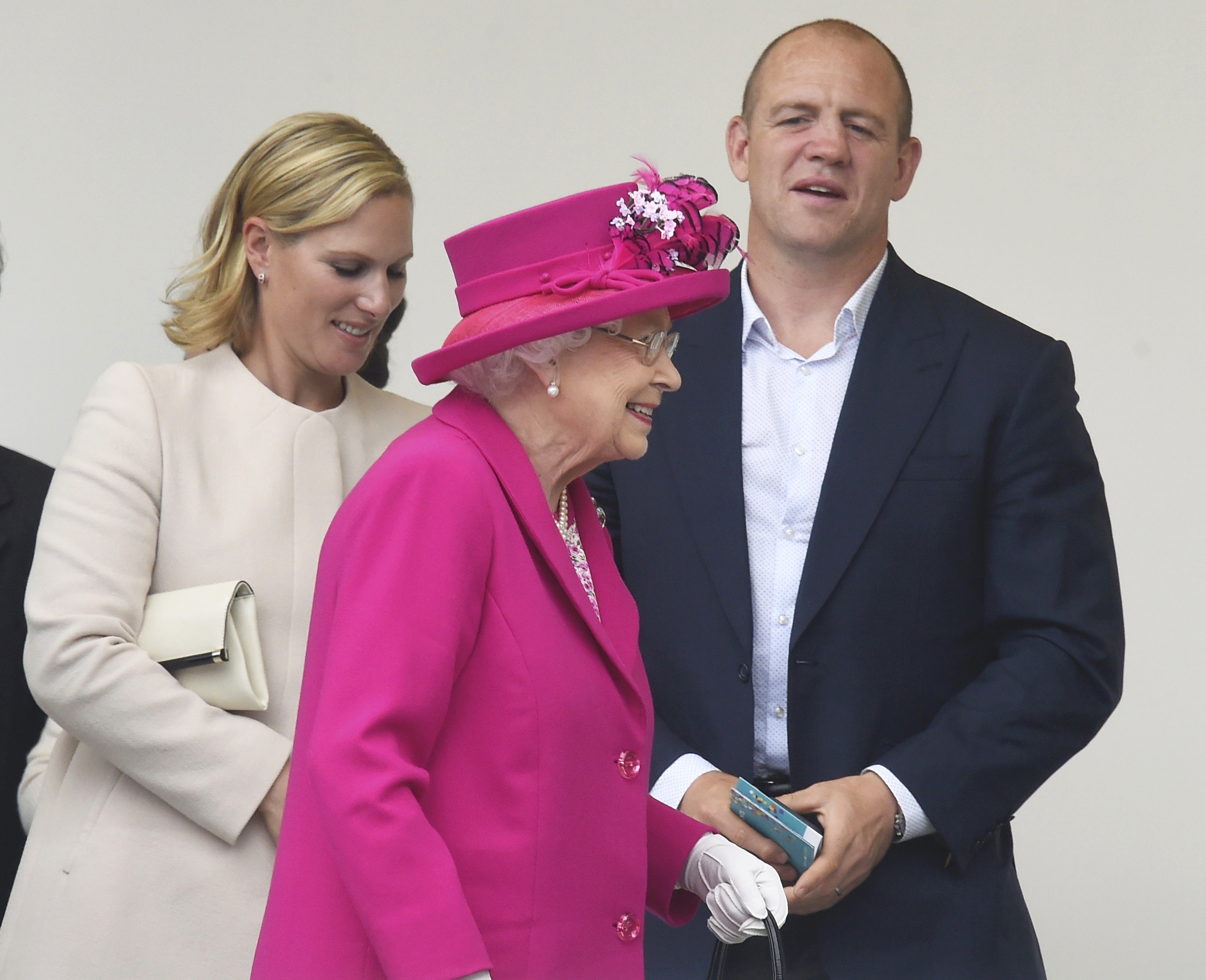 Zara Phillip, Mike Tindall e a rainha Elizabeth II (Foto: Getty Images)