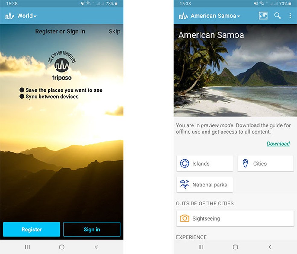 Faça o download de guias de viagem personalizados com o Tripso — Foto: Reprodução/Fernanda Lutfi
