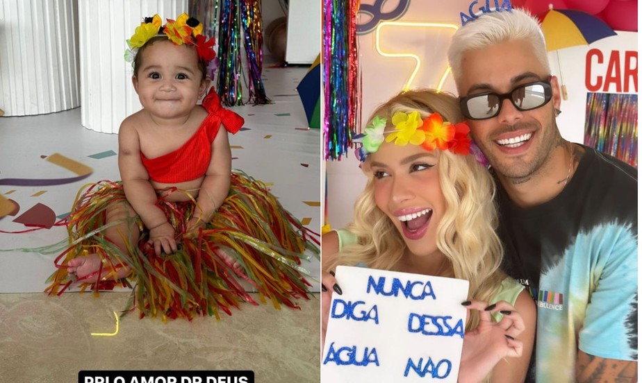 Com o namorado, Gui Araújo, Karoline Lima comemora 7 meses da filha Cecilia