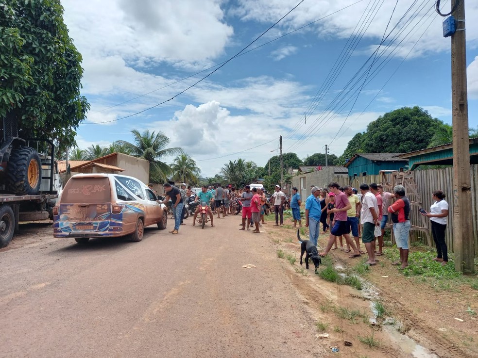 Movimentação registrada no bairro Vila Nova, em Rurópolis  Foto: Polícia Civil/Divulgação