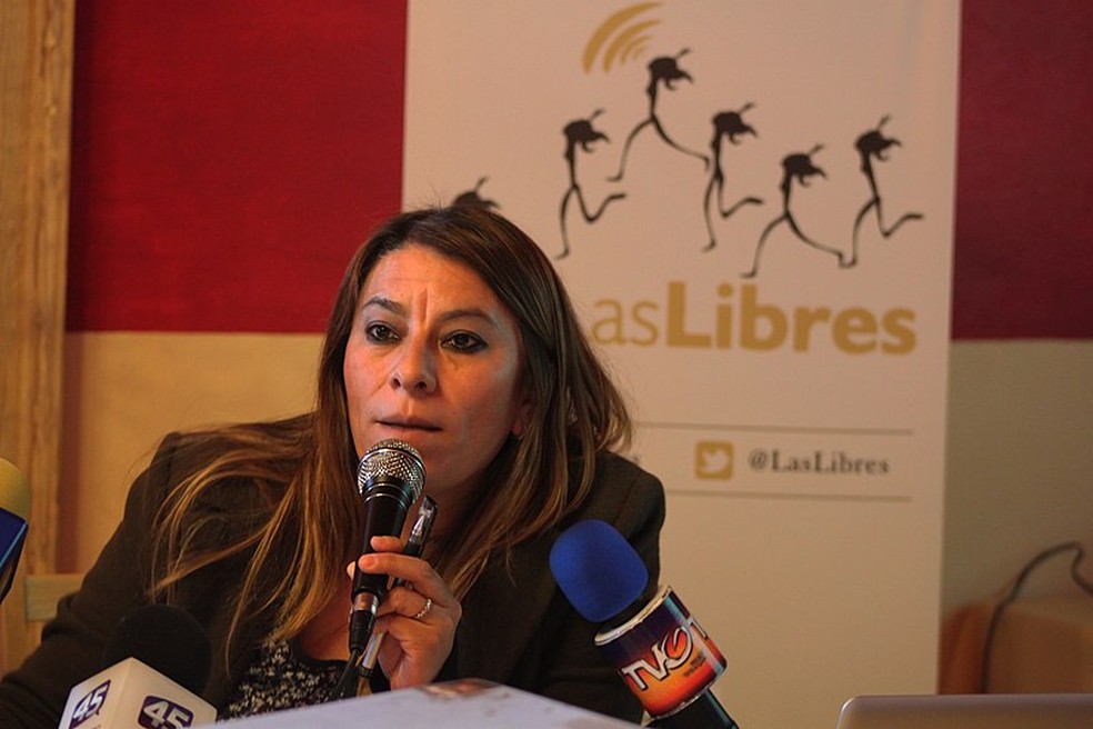 Verónica Cruz Sánchez, ativista mexicana, durante evento no México em 2014 — Foto: Niktehabrc/Wikimedia