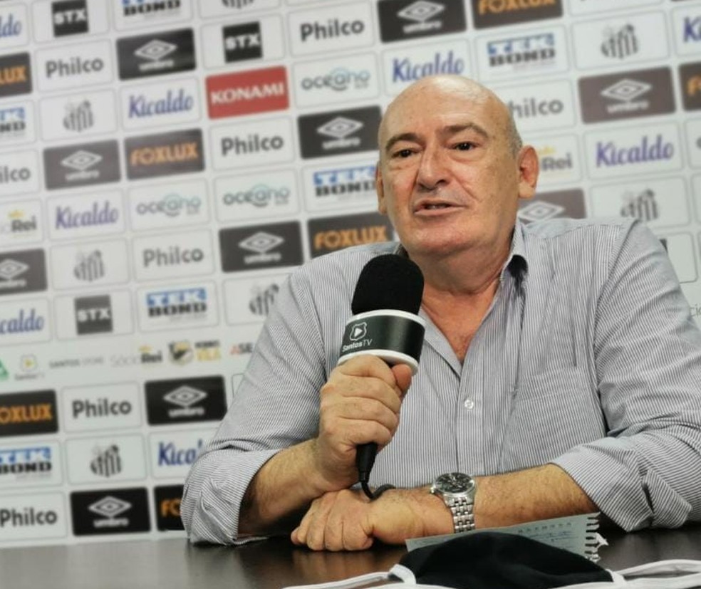 Andres Rueda, presidente do Santos — Foto: Guilherme Kastner / Santos FC