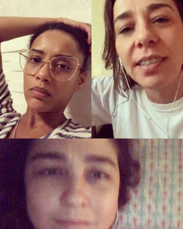 Taís Araujo, Debora Lamm e Clarissa Kiste aparecem juntas em chamadas de vídeo (Foto: Reprodução/Instagram)