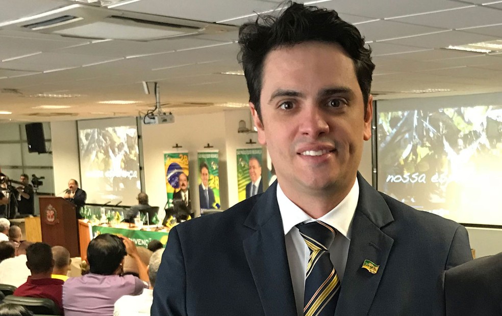 Rodrigo Tavares é oficializado como candidato do PRTB ao governo de São Paulo (Foto: Caio Prestes/TV Globo)