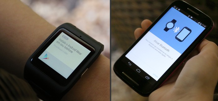 Ative o Bluetooth para parear o Smartwatch 3 com o seu Android (Foto: Carol Danelli/TechTudo)