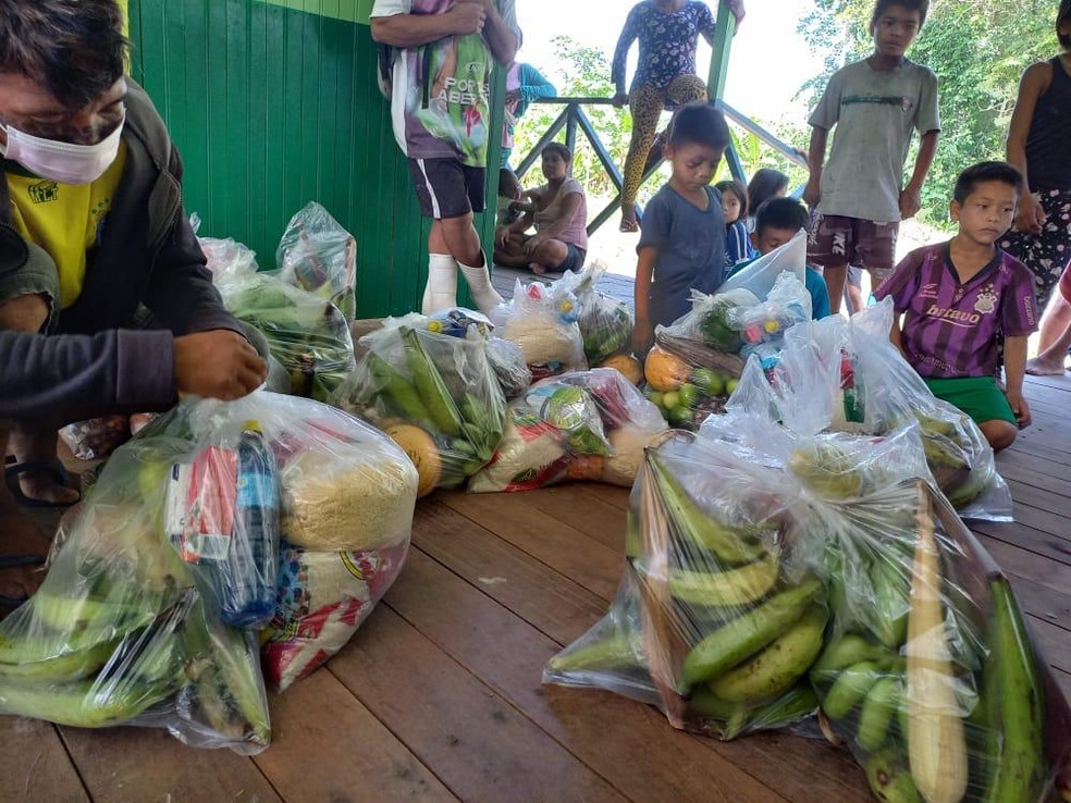 Doação também utiliza alimentos produzidos por comunidades indígenas  — Foto: Arquivo/Fephac