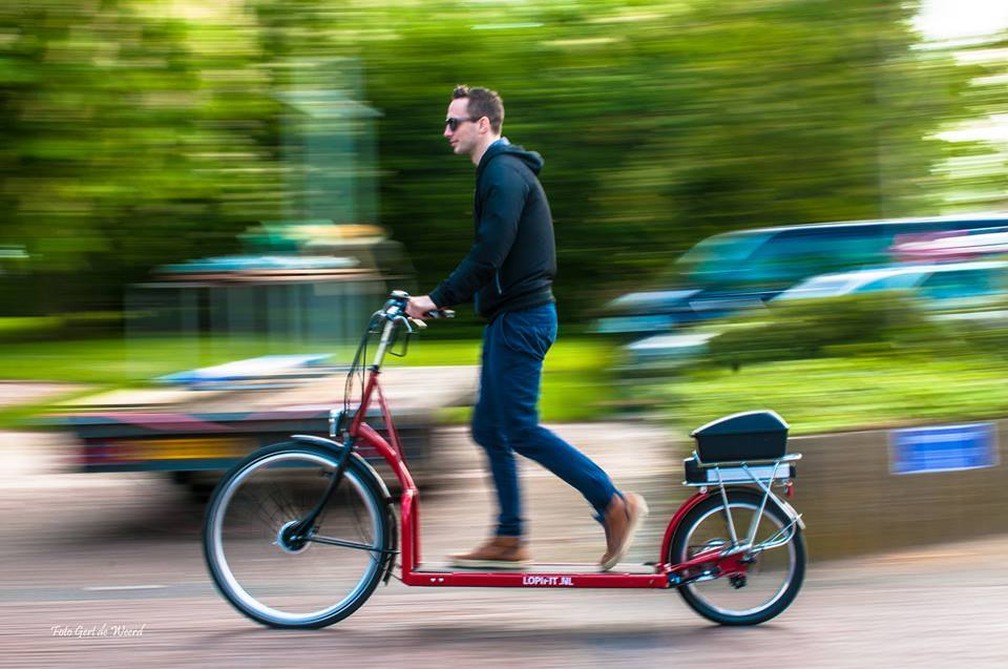 Que tal caminhar ao invés de pedalar? Essa é ideia da Lopifit — Foto: Lopifit
