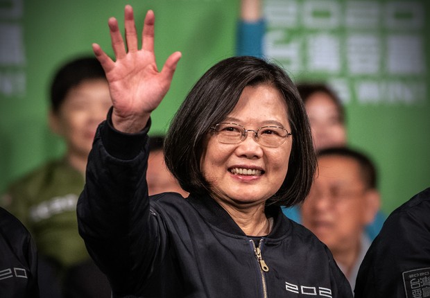 Presidente de Taiwan, Tsai Ing-Wen, é reeleita propondo postura mais dura em relação à China (Foto: Getty Images)