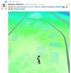 Matthieu Peche, da França, procura por Pokemons na Vila e não encontra nada (Foto: Reprodução/Twitter)