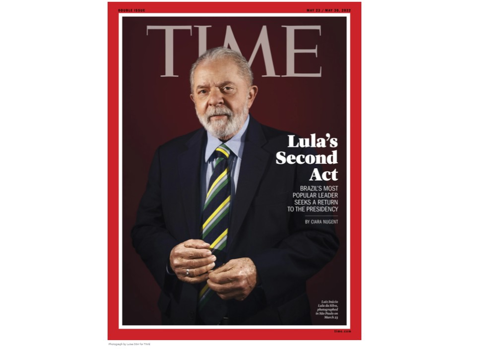 Edição da revista Time com o ex-presidente Lula na capa — Foto: Reprodução/revista Time 