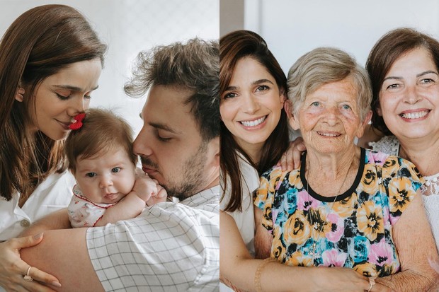 Sabrina Petraglia e o marido, Ramón Velázquez, com a filha, Maya, além de sua avó e sua mãe (Foto: Reprodução/Instagram)
