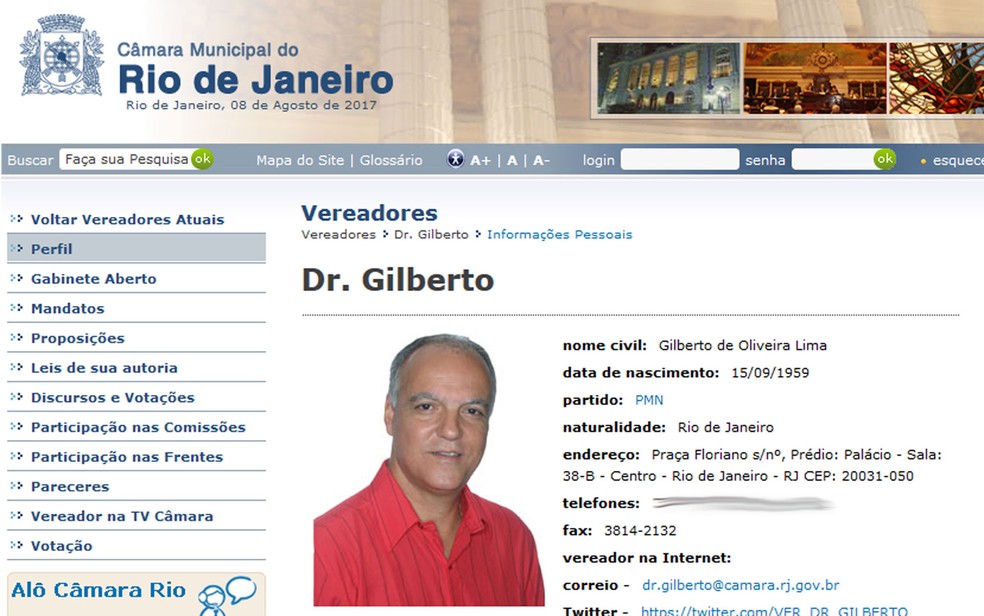 Gilberto foi preso na manhã desta terça-feira (Foto: Reprodução / TV Globo)